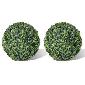 Artificial Plant Set of 2 Mixed green PVC 14 in diameter