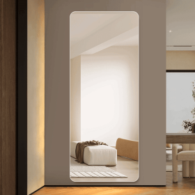 60"x 15" inch Full Body round corner mirror for Living Room Bedroom Cloakroom Wall hanging with hanging hole High quality 5mm silver mirror Explo